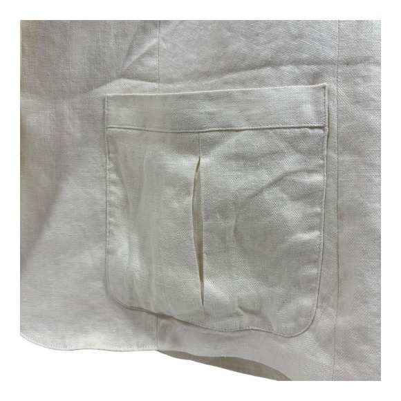 Lauren Ralph Lauren Off White Linen Blazer Jacket Womens Sz 20W Single Breasted - Picture 4 of 11